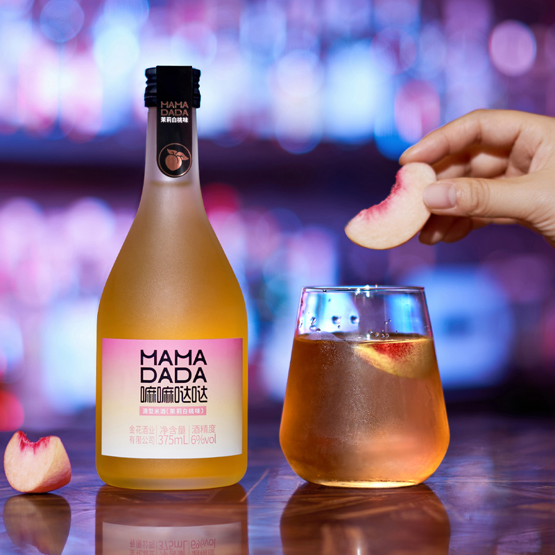 HUAWANG MAMADADA Jasmine Peach Flavor Rice Wine, Low-Alcohol, Rice Wine Manufacturing & Wholesale